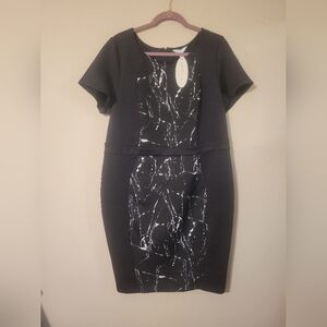 Elegant Black and White Dress